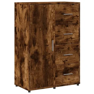 Dressoir 60x31x84 cm bewerkt hout gerookt eikenkleurig Dressoir 60x31x84 cm bewerkt hout gerookt eikenkleurig