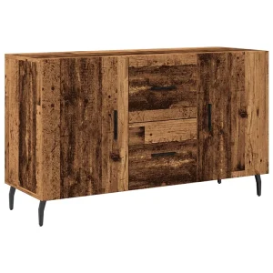 Dressoir 100x36x60 cm bewerkt hout oud houtkleurig Dressoir 100x36x60 cm bewerkt hout oud houtkleurig