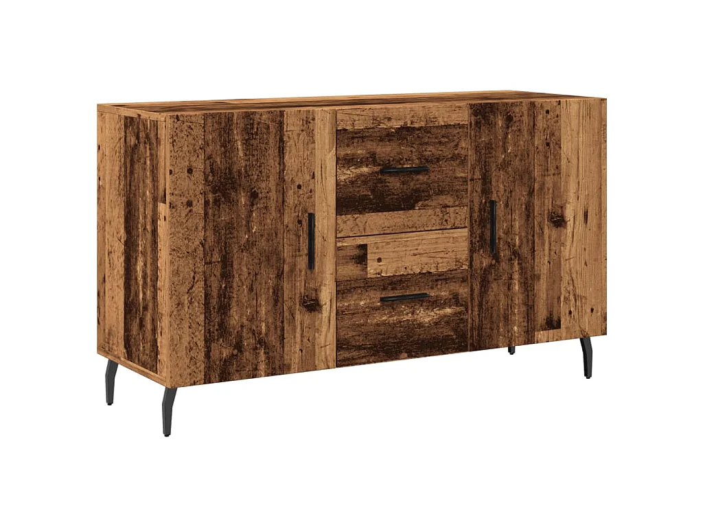 Dressoir 100x36x60 cm bewerkt hout oud houtkleurig