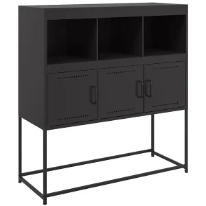 Dressoir 100,5x39x107 cm staal zwart Dressoir 100,5x39x107 cm staal zwart