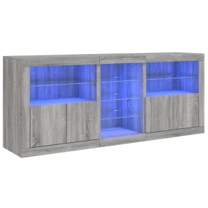 Dressoir met LED-verlichting 162x37x67 cm grijs sonoma Dressoir met LED-verlichting 162x37x67 cm grijs sonoma