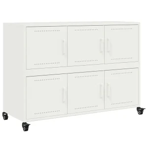 Dressoir 100,5x39x72 cm staal wit Dressoir 100,5x39x72 cm staal wit