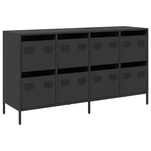 Dressoir 135x39x73,5 cm koudgewalst staal zwart Dressoir 135x39x73,5 cm koudgewalst staal zwart
