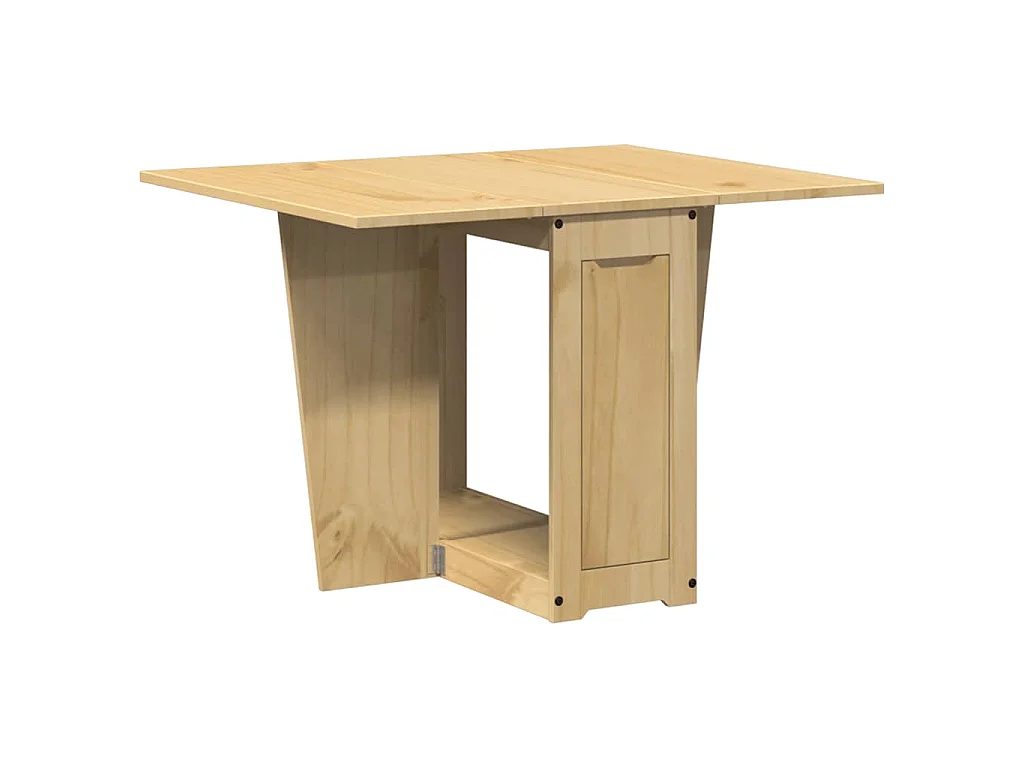 Eettafel Corona inklapbaar massief grenenhout wasbruin