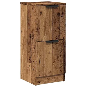 Dressoir 30x30x70 cm bewerkt hout oud houtkleurig Dressoir 30x30x70 cm bewerkt hout oud houtkleurig