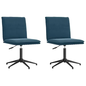 Eetkamerstoelen 2 st fluweel blauw Eetkamerstoelen 2 st fluweel blauw