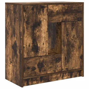 Dressoir met lades en deuren 70,5x34x74,5 cm gerookt eiken Dressoir met lades en deuren 70,5x34x74,5 cm gerookt eiken