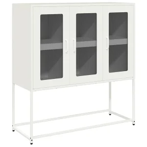 Dressoir 100,5x39x107 cm koudgewalst staal wit Dressoir 100,5x39x107 cm koudgewalst staal wit