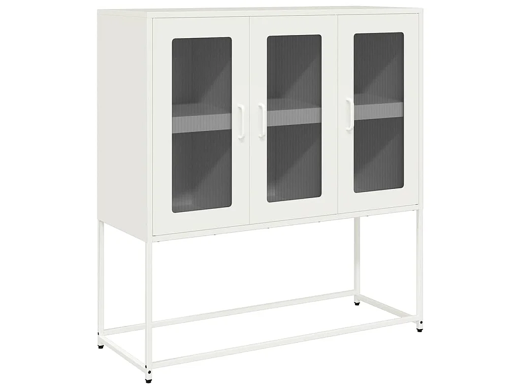 Dressoir 100,5x39x107 cm koudgewalst staal wit