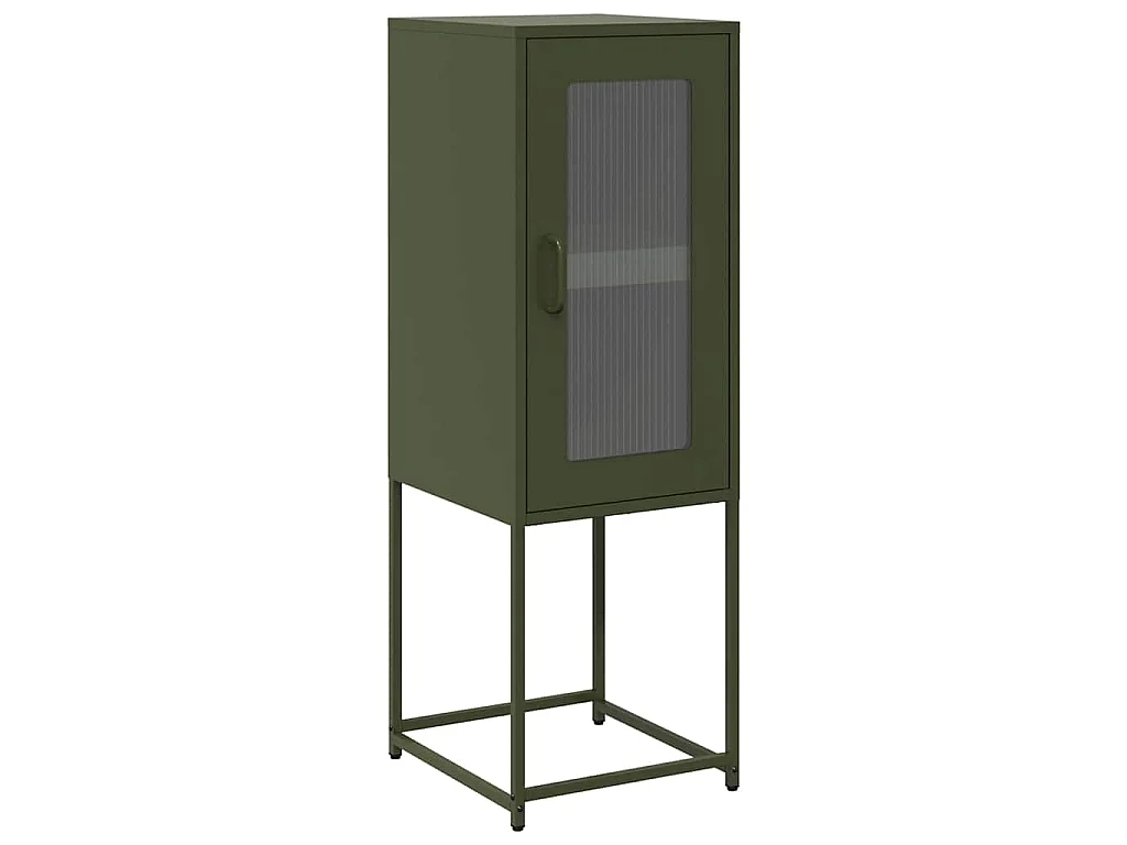 Dressoir 36x39x107 cm koudgewalst staal olijfgroen