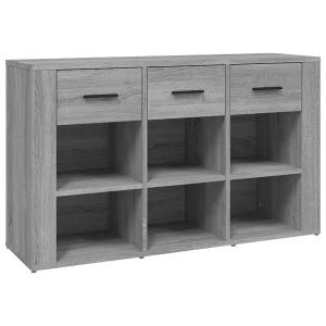 Dressoir 100x30x59,5 cm bewerkt hout grijs sonoma eikenkleurig Dressoir 100x30x59,5 cm bewerkt hout grijs sonoma eikenkleurig