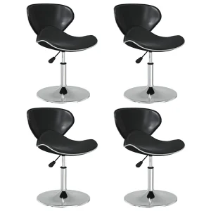 Eetkamerstoelen 4 st kunstleer zwart