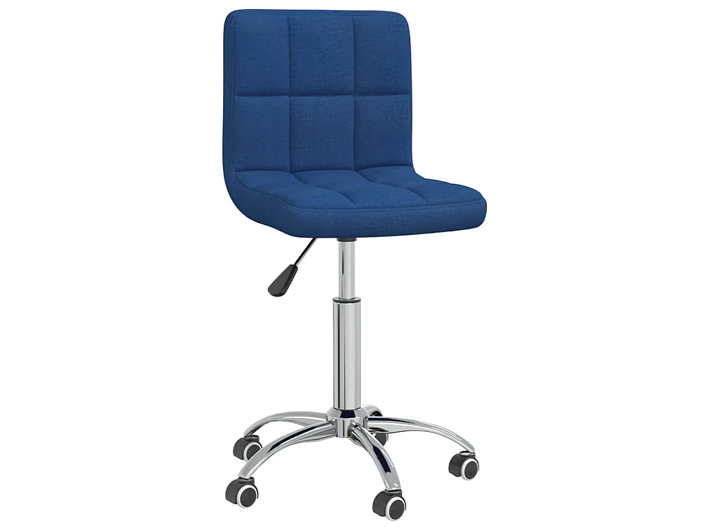 Eetkamerstoel draaibaar stof blauw