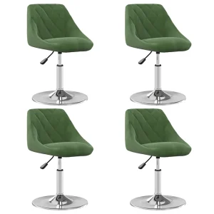 Eetkamerstoelen draaibaar 4 st fluweel donkergroen Eetkamerstoelen draaibaar 4 st fluweel donkergroen