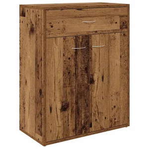 Dressoir 60x30x75 cm bewerkt hout oud houtkleurig Dressoir 60x30x75 cm bewerkt hout oud houtkleurig