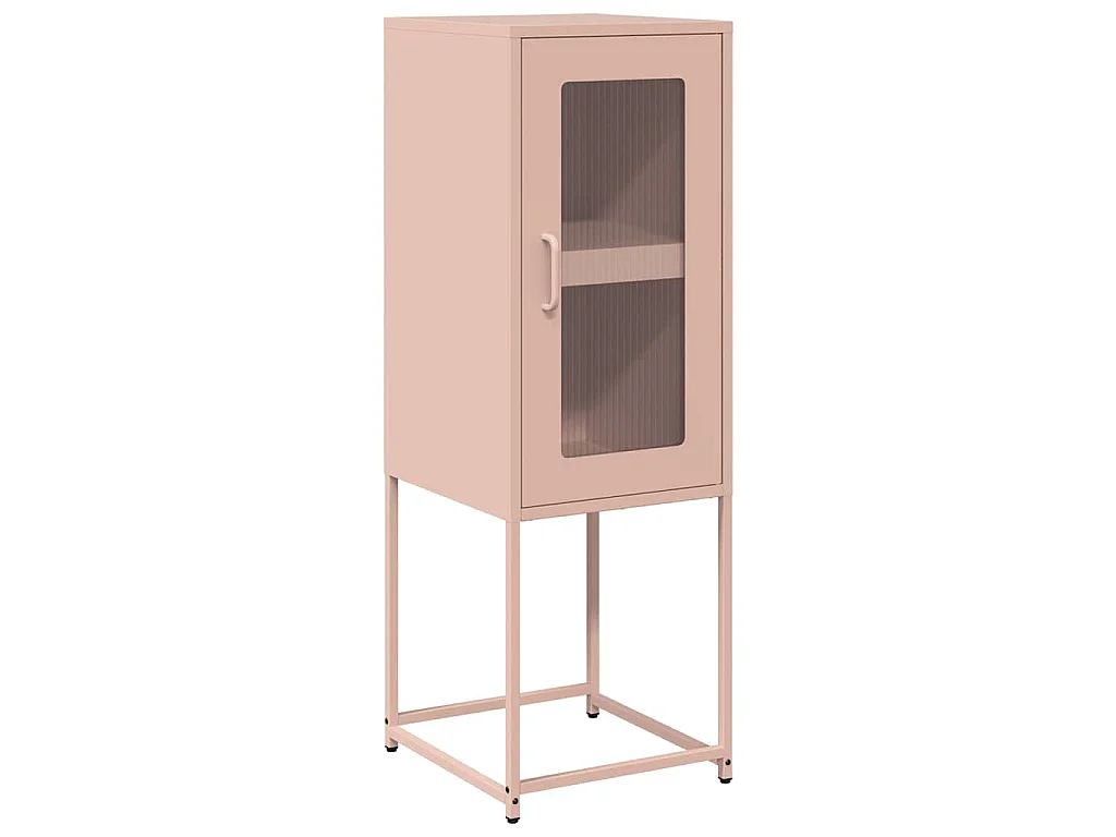 Dressoir 36x39x107 cm koudgewalst staal roze