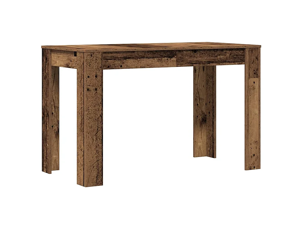 Eettafel 120x60x76 cm bewerkt hout oud houtkleurig