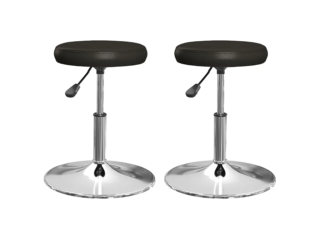 Eetkamerstoelen 2 st kunstleer zwart