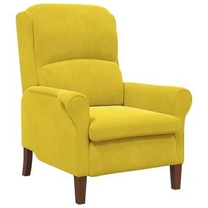 Fauteuil Geel Fluweel Fauteuil Geel Fluweel