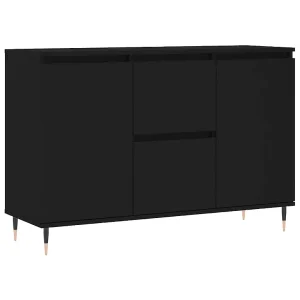 Dressoir 101,5x35x70 cm bewerkt hout zwart
