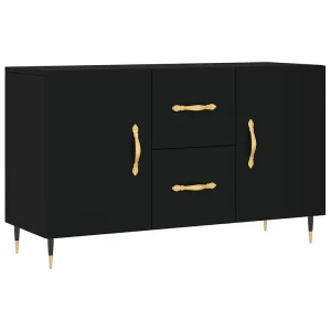 Dressoir 100x36x60 cm bewerkt hout zwart Dressoir 100x36x60 cm bewerkt hout zwart