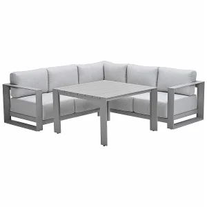 Garden Impressions Malakka lounge dining set 4-delig – taupe – valley sand