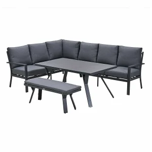 Garden Impressions Senja lounge dining set 4-delig links – mystic grijs Garden Impressions Senja lounge dining set 4-delig links – mystic grijs