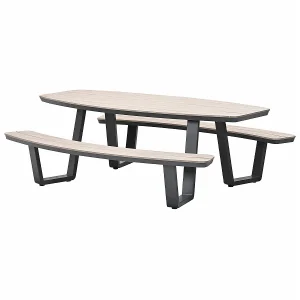 Garden Impressions Sarria picknick set ovaal 220 x 193 – donker grijs Garden Impressions Sarria picknick set ovaal 220 x 193 – donker grijs