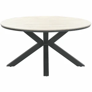 Garden Impressions Tulli tuintafel Ø148 cm – licht bruin Garden Impressions Tulli tuintafel Ø148 cm – licht bruin