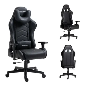 Gamingstoel – ergonomisch, volledig verstelbaar, belastbaar tot 150 kg – Tactical, Zwart Gamingstoel – ergonomisch, volledig verstelbaar, belastbaar tot 150 kg – Tactical, Zwart