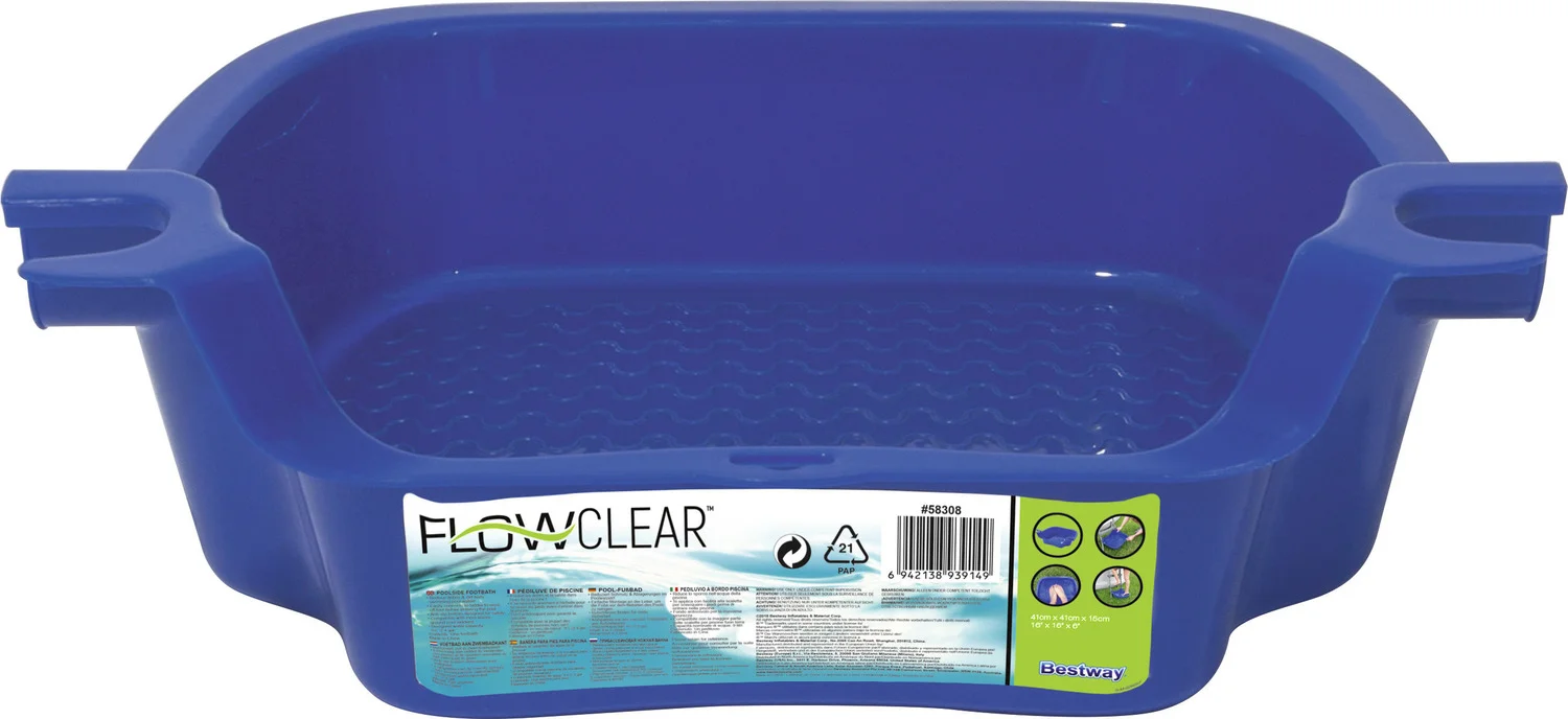 Bestway zwembad voetenbadje blauw 41 x 41 x 15 cm