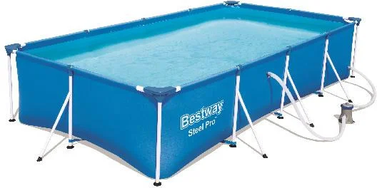 Bestway frame zwembad Steel Pro met filterpomp rechthoek 400 x 211 x 81 cm