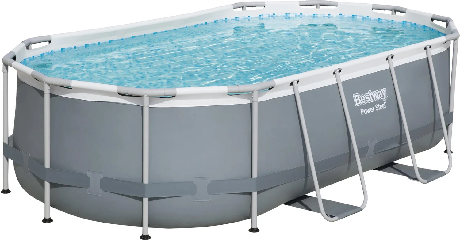 Bestway frame zwembad Power Steel met filterpomp 427 x 250 x 100 cm