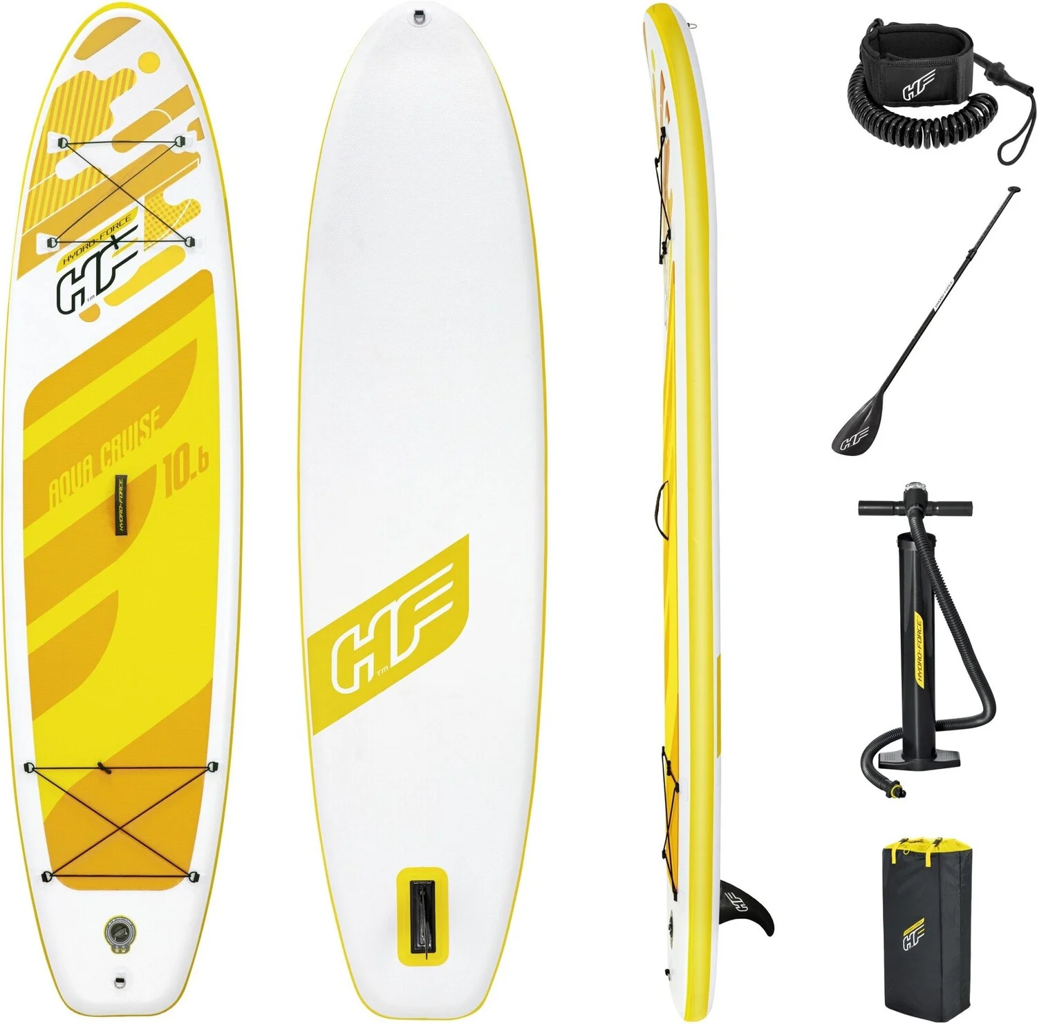 Bestway SUPboard opblaasbaar  geel 320 x 76 x 12 cm