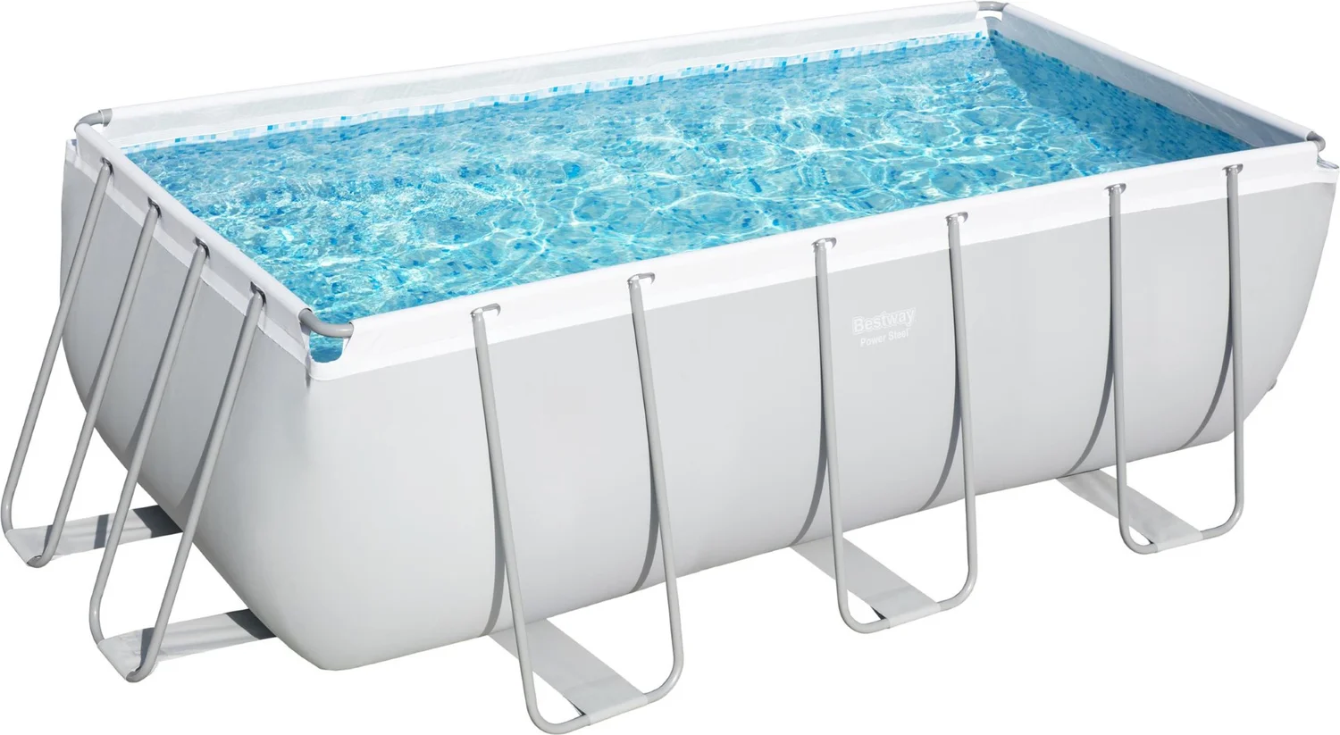 Bestway frame zwembad Power Steel met filterpomp 412 x 201 x 122 cm