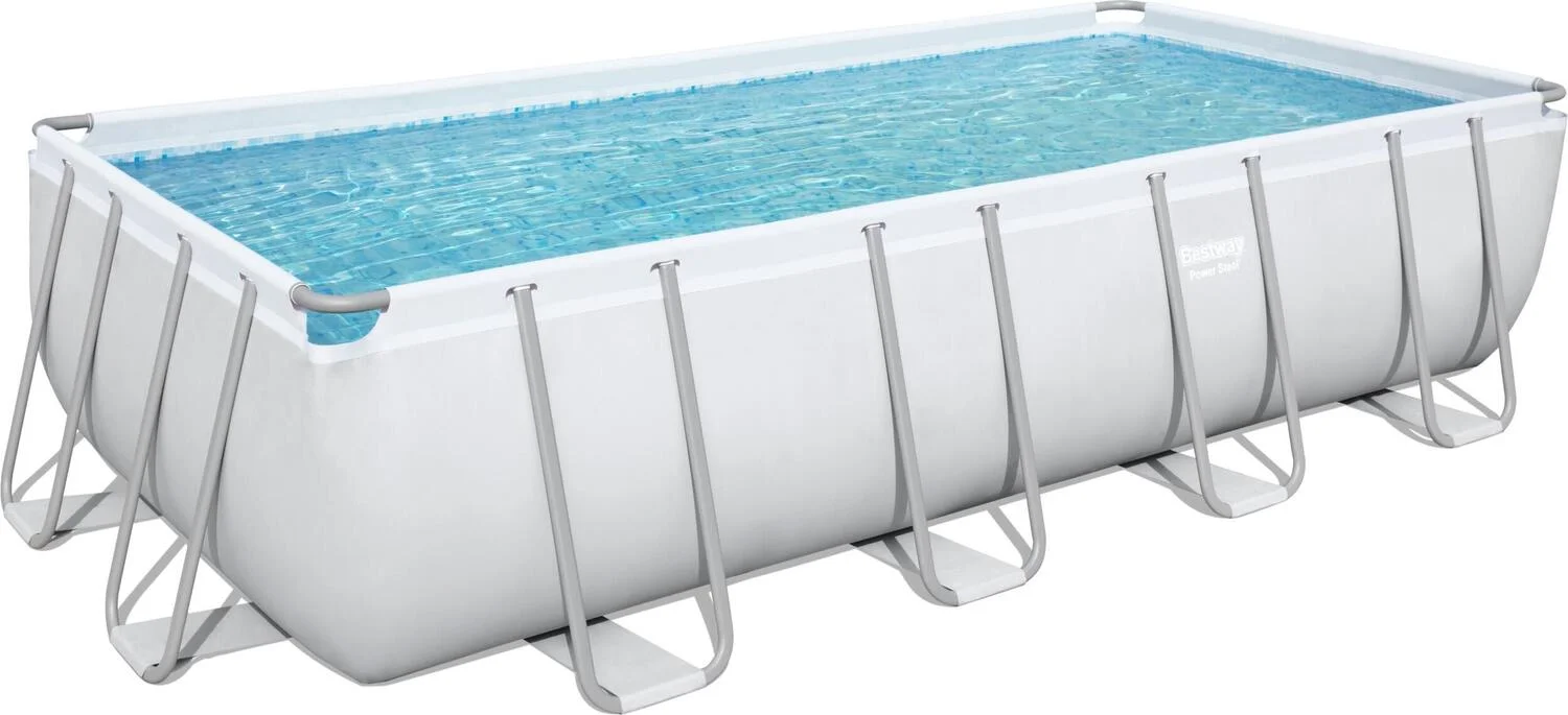 Bestway frame zwembad Power Steel met filterpomp rechthoek 549 x 274 x 122 cm