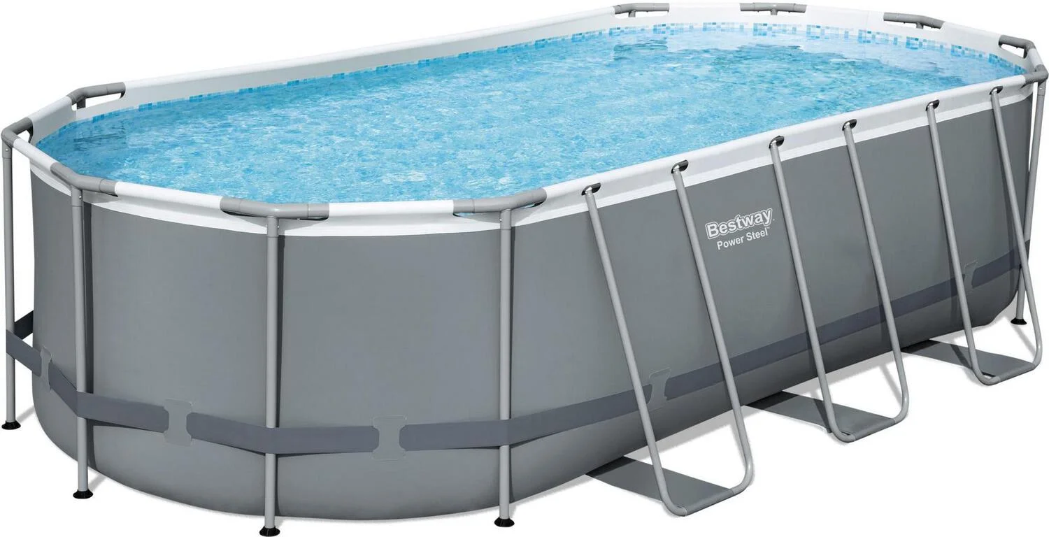Bestway frame zwembad Power Steel met filterpomp ovaal 549 x 274 x 122 cm