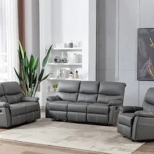 Fauteuil van grijze kunstleer CANBY – Koop nu goedkoop in je online meubelshop Fauteuil van grijze kunstleer CANBY – Koop nu goedkoop in je online meubelshop