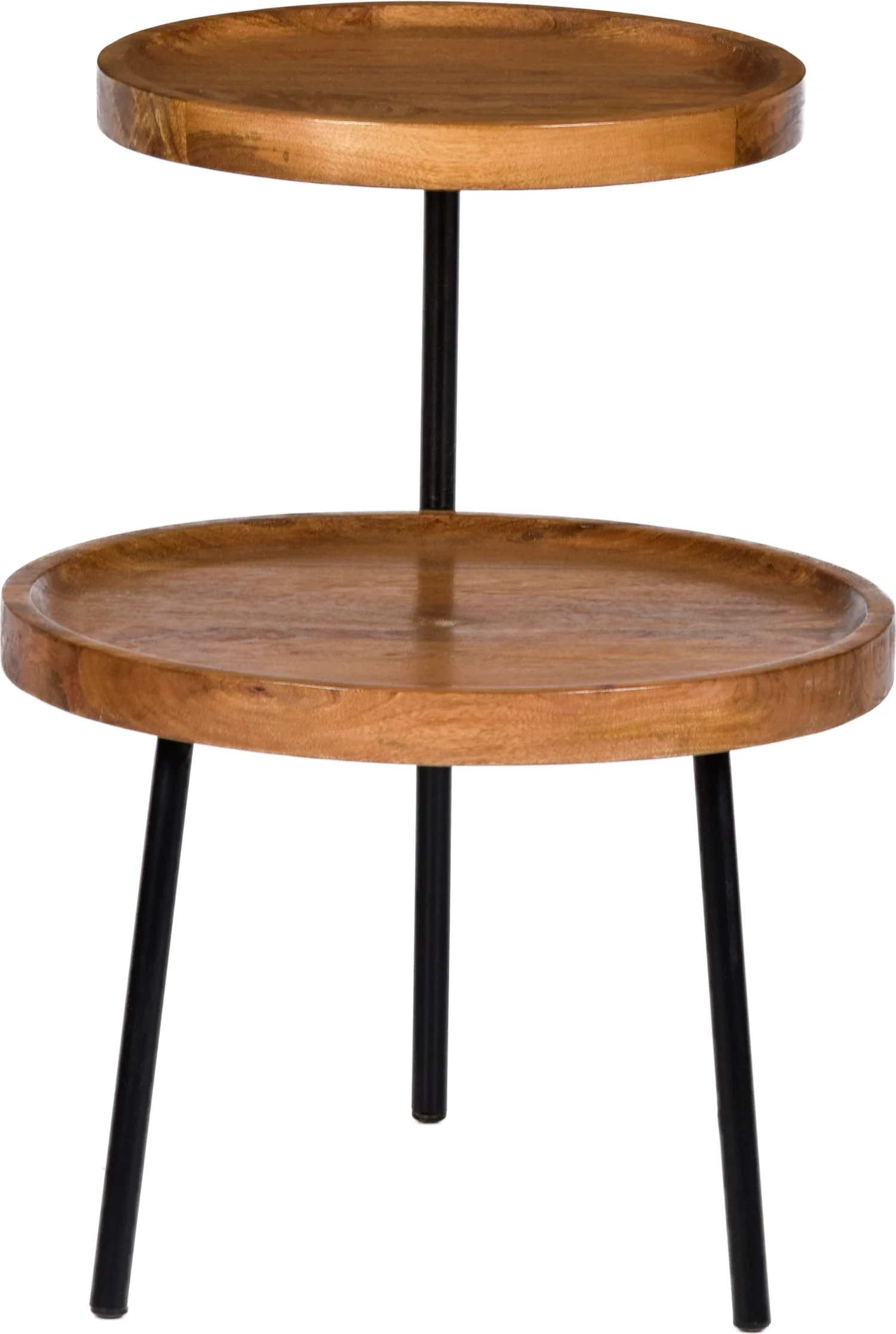 Brix bijzettafel Ruby naturel / zwart D 45 H 60 cm