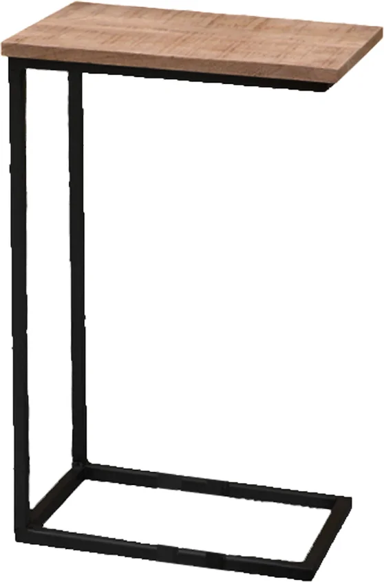 Brix bijzettafel Jordy naturel / zwart 40 x 27 x 65 cm