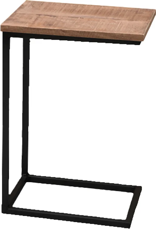 Brix bijzettafel Jordy naturel / zwart 40 x 27 x 55 cm