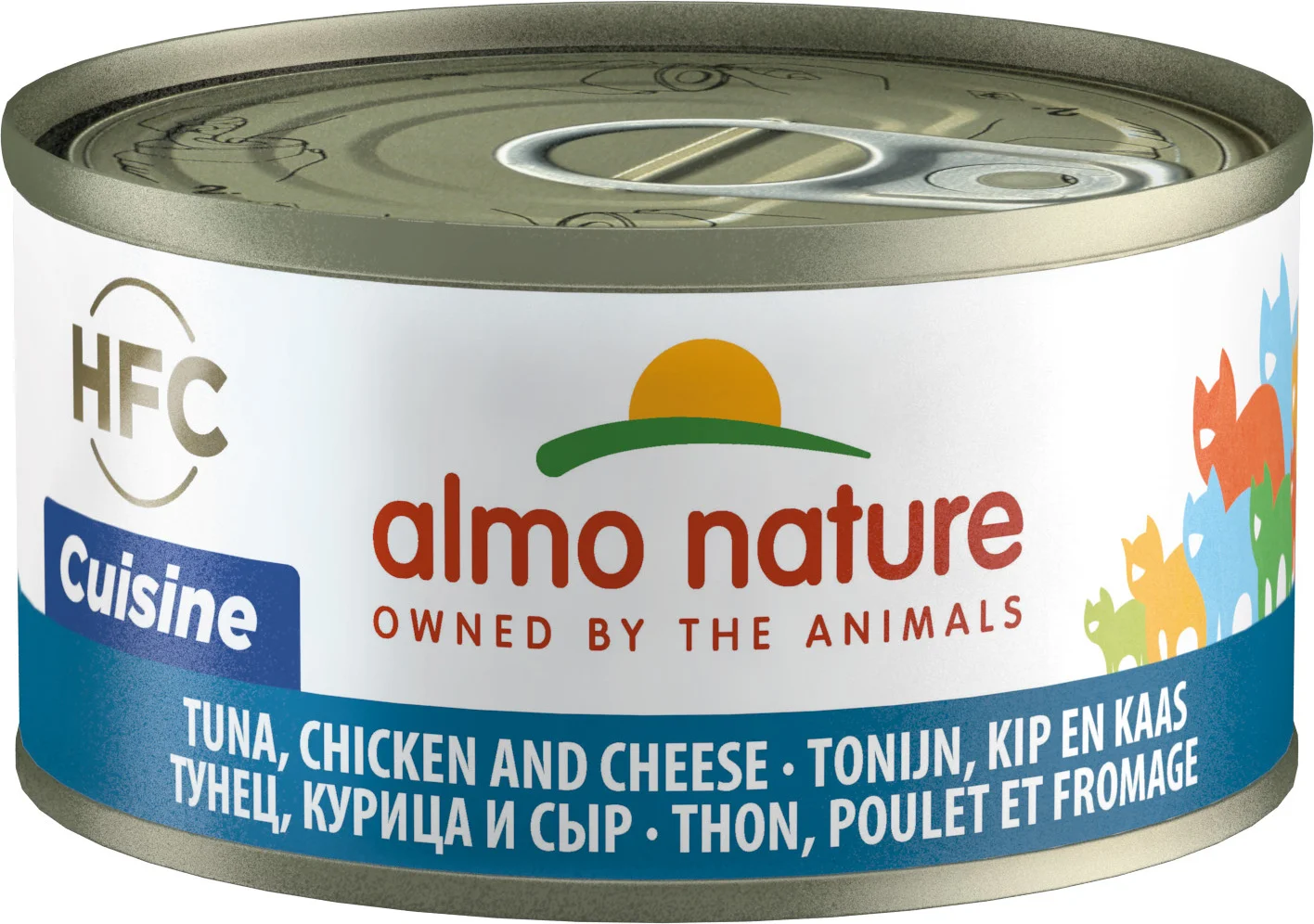 Almo Nature kattenvoer HFC tonijn kip kaas 70 g