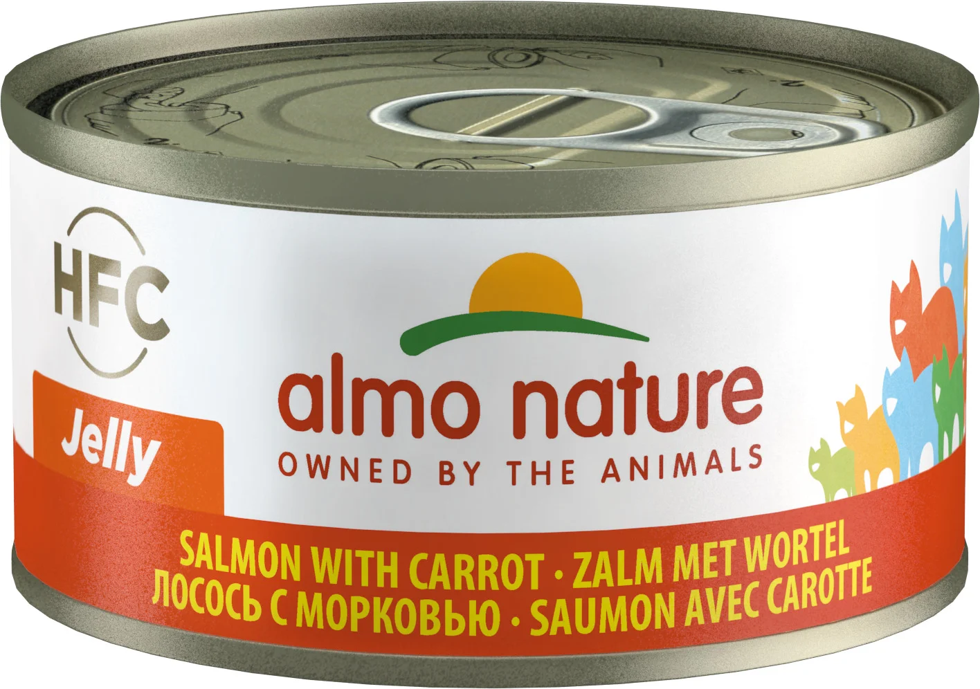 Almo Nature kattenvoer HFC gelei zalm met wortel 70 g