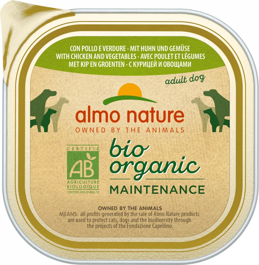 Almo Nature natvoer Biorganic adult rund/groente 300 g