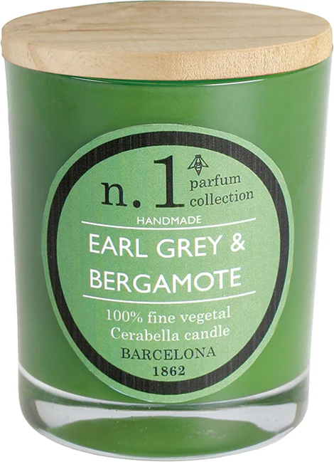 Cerabella geurkaars Earl Grey & Bergamote kruidig 40 uur D 8 H 12 cm