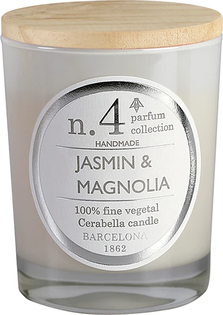 Cerabella geurkaars Jasmin & Magnolia kruidig 40 uur D 8 H 12 cm