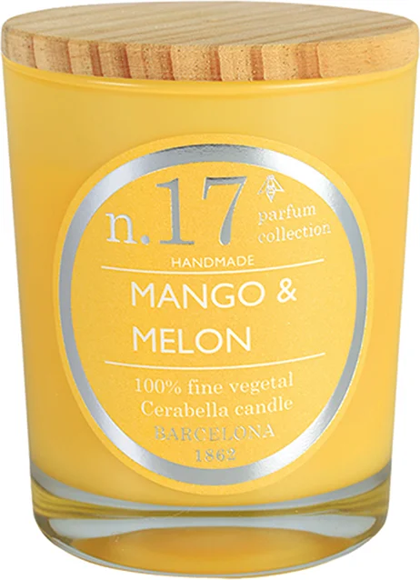 Cerabella geurkaars Mango & Melon fruitig 40 uur D 8 H 12 cm