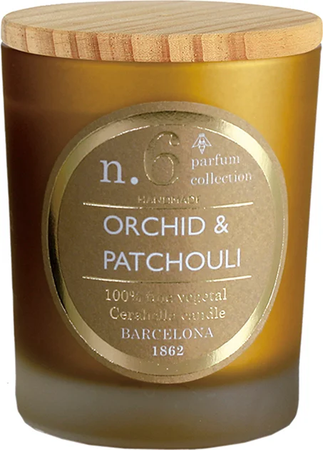 Cerabella geurkaars Orchid & Patchouli oriëntaals 40 uur D 8 H 12 cm