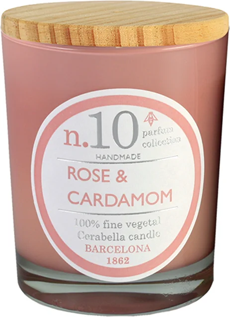 Cerabella geurkaars Rose & Cardamom bloemig 40 uur D 8 H 12 cm