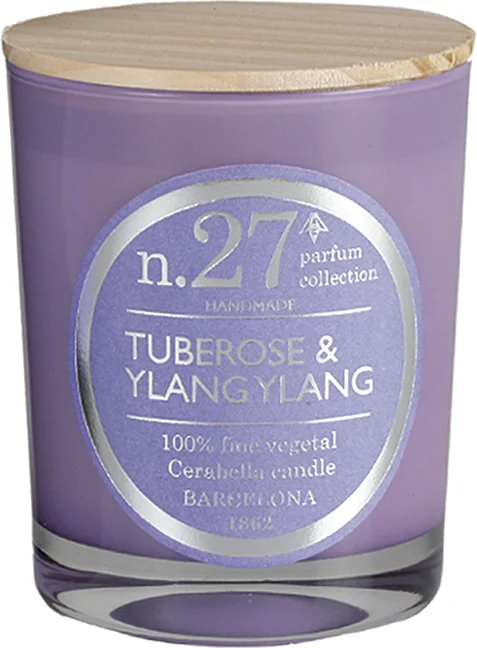 Cerabella geurkaars Tuberose & Ylangylang bloemig 40 uur D 8 H 12 cm